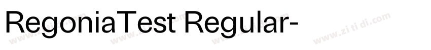 RegoniaTest Regular字体转换